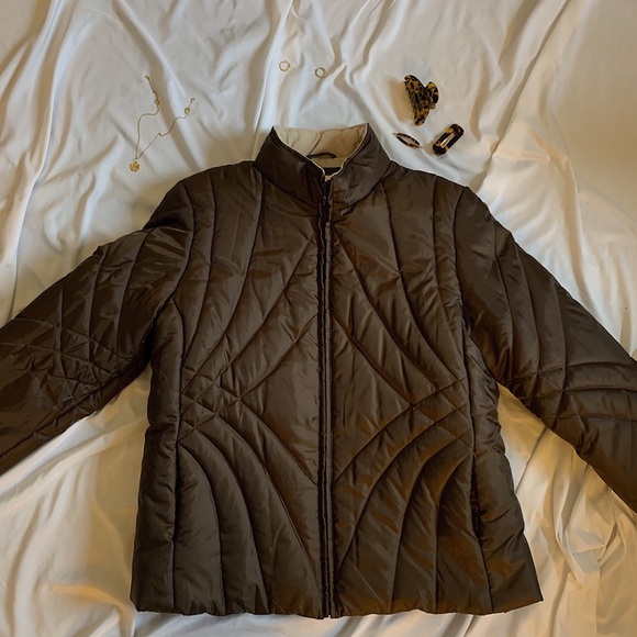 Chocolate Brown Puffer Jacket - Picture 1 of 2